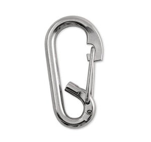 Lucky Line Oval Stainless Loop Spring Snaps, Wire Gate closed eye isolates rope  stainless steel for heavy or outdoor applications